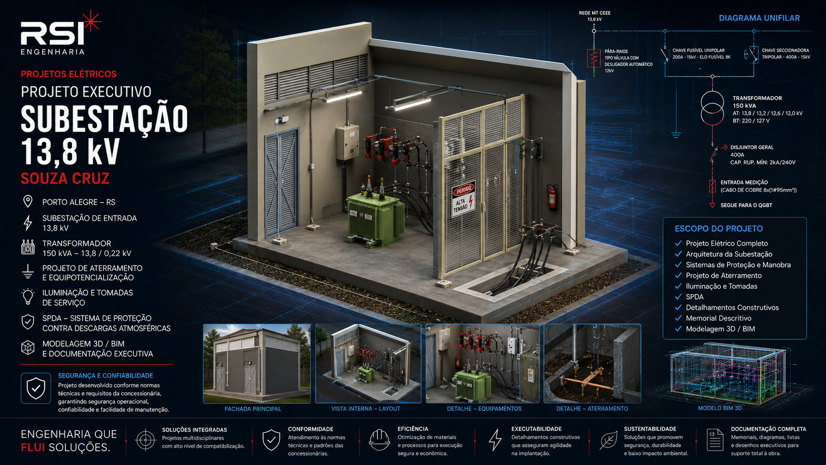 Projeto Executivo SE 13,8 kV — Souza Cruz